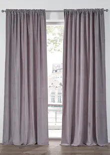 Gardinlängd i sammet av ekologisk bomull (1-pack), bonprix