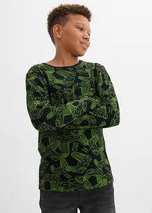 Långärmad tröja av mjuk mix med ekologisk bomull (3-pack), bonprix