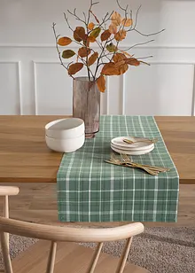 Rutig bordslöpare i ekologisk bomull, bonprix