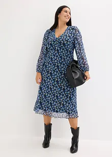 Midiklänning av mesh, bonprix