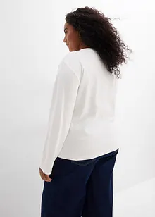 Långärmad topp i ren bomull, bonprix