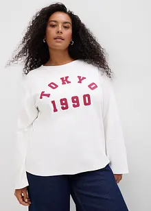 Långärmad topp i ren bomull, bonprix