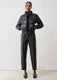 Quiltad skinnjacka i lammnappa, bonprix