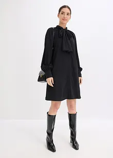 Blusklänning med krage med knytband, bonprix