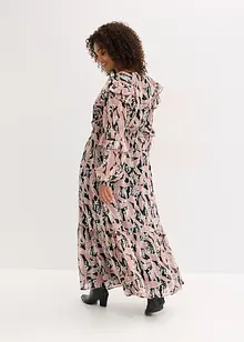 Chiffongklänning med volanger, bonprix