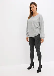 Termostrumpbyxa av fleece med glittrande trådar, bonprix