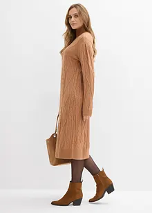 Flätstickad klänning, bonprix