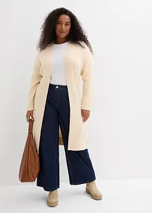 Stickad kofta med flätmönster, bonprix