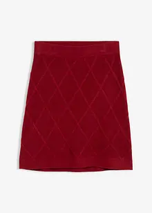 Stickad kjol med flätmönster, bonprix