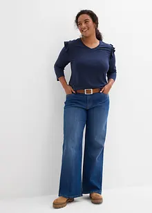 Jerseytopp av bomullsmix, bonprix