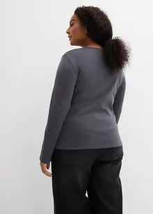 Långärmad topp i ren bomull, bonprix