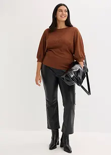 Byxa i skinnimitation, bonprix