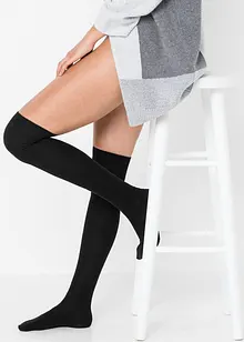 Overknee-strumpor (2-pack), ekologisk bomull, bonprix