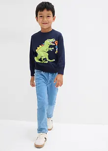 Finstickad tröja av ren bomull, bonprix