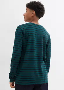 Långärmad T-shirt i ekologisk bomull (2-pack), bonprix