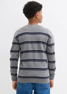 Finstickad tröja i ren bomull, bonprix