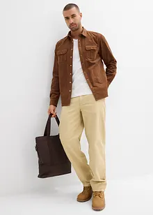 Manchesterskjorta i bomull med elastan, bonprix