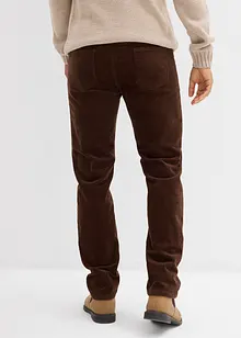 Stretchig manchesterbyxa med tvättad look, normal passform, raka ben, bonprix