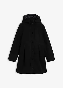 A-linjeformad kappa med huva och veck, bonprix