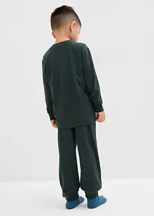 Pyjamas i mjuk bomull med självlysande tryck (2 delar), bonprix