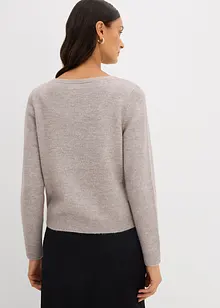 Stickad tröja med båtringning, bonprix