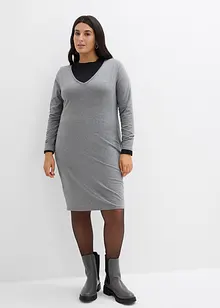 Jerseyklänning i viskos (2-pack), bonprix