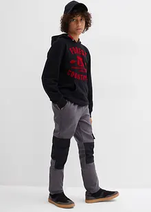 Softshellbyxa med cargofickor och reglerbar vidd, bonprix