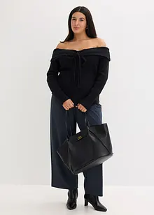 Ribbstickad tröja, bonprix