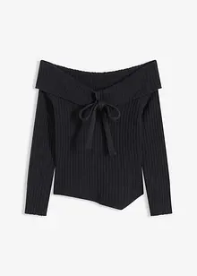 Ribbstickad tröja, bonprix