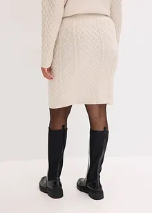 Stickad kjol, bonprix