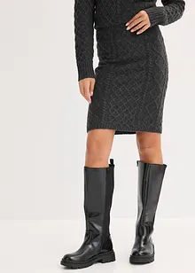 Stickad kjol, bonprix