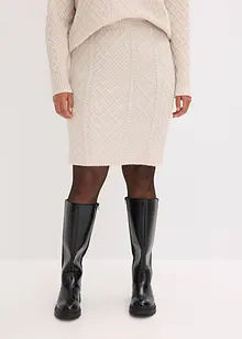 Stickad kjol, bonprix