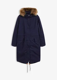 Vadderad lång parkas, bonprix