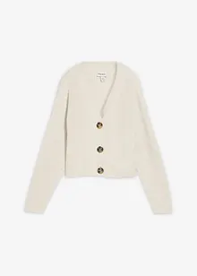 Grovstickad cardigan i bomull, bonprix