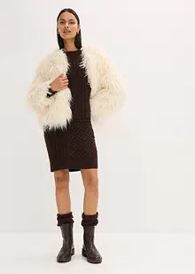 Oversizejacka i pälsimitation, bonprix