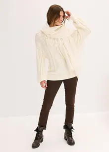 Oversizetröja med flätstickning, bonprix