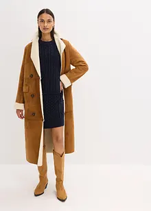 Klänning med flätstickning, bonprix