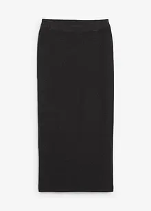 Stickad kjol i bomull, bonprix