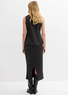 Stickad kjol i bomull, bonprix