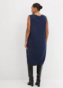 Stickad klänning i bomull, bonprix