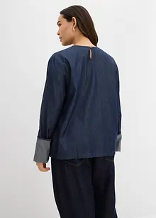 Jeansblus med vida ärmar, bonprix