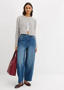 Grovstickad cardigan i mjukt material, bonprix