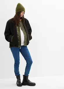 Vändbar mammajacka i kort modell med bebisficka, bonprix