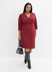 Kavajklänning med spetsärmar, bonprix