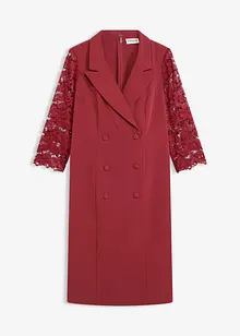 Kavajklänning med spetsärmar, bonprix