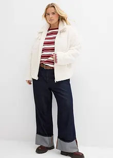 Långärmad oversizetopp av ren bomull, bonprix