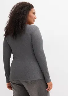 Ribbstickad termotopp, bonprix