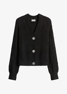 Hålmönstrad cardigan, bonprix