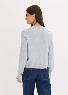 Hålmönstrad cardigan, bonprix