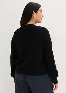 Hålmönstrad cardigan, bonprix